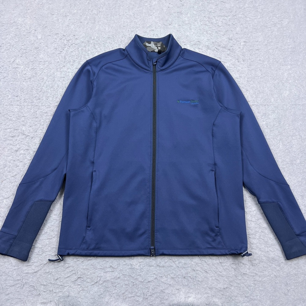 Greyson Sequoia Jacket Mens‎ Large Navy Blue Zip Golf Performance